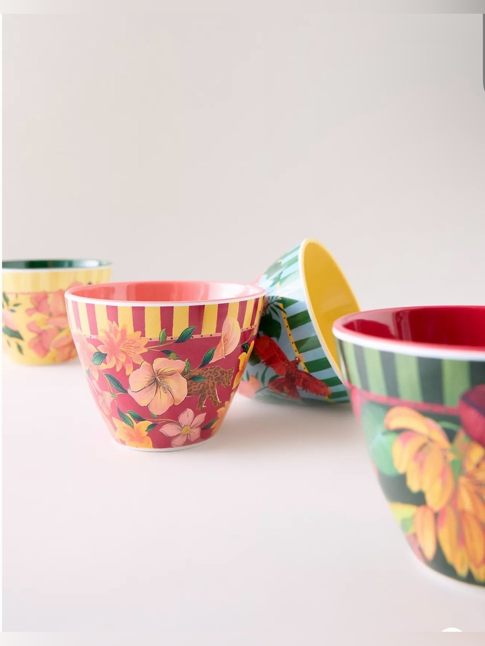 Farm Rio x Anthropologie Assorted Melamine Nut Bowls, Set of 4